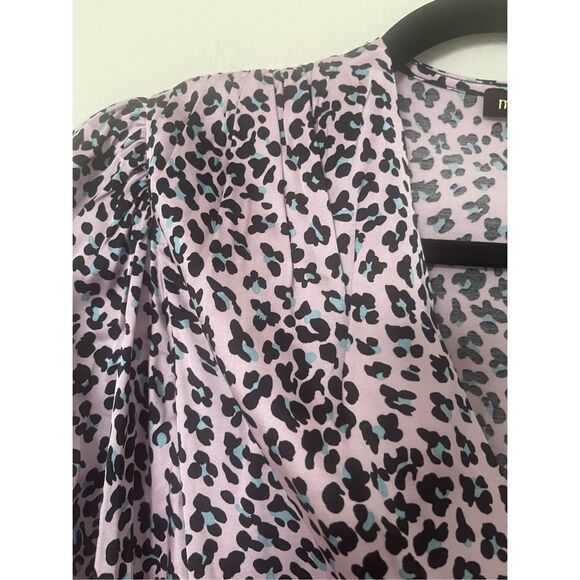 Maje Draped leopard-print dress NEW NWT - Picture 8 of 12